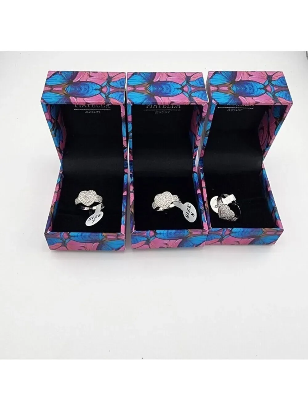 Brand New Gold Plated Heart CZ Stone Ring